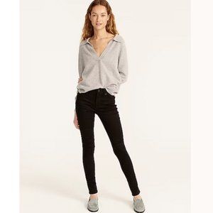 J.Crew 9" mid-rise stretchy toothpick jean in new black, 28